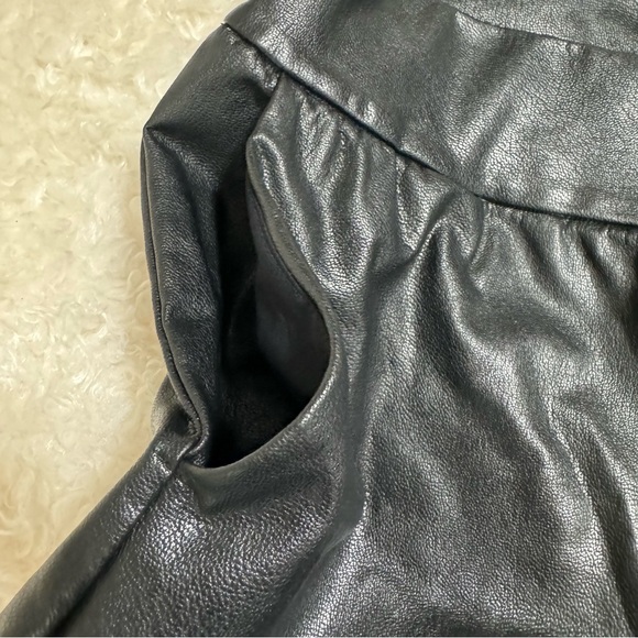 Commando Faux Leather Jogger Womens Size S Black Cozy Chic Stretch Pull On Pants - Picture 8 of 10